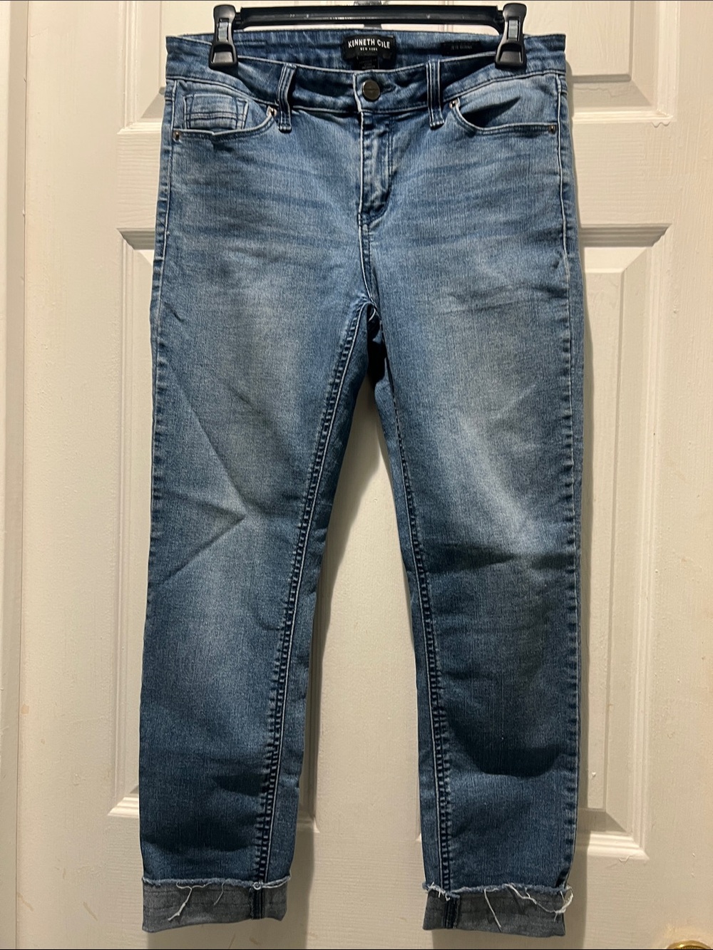 Kenneth Cole Light Blue Cropped Stretch Jeans - Picture 7 of 12